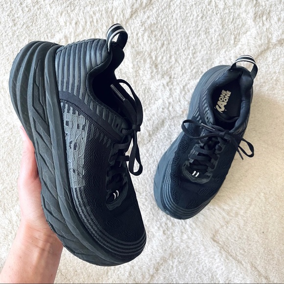 Hoka One One Shoes - Hoka One One Bondi 6 Maximalist Running Shoe Black